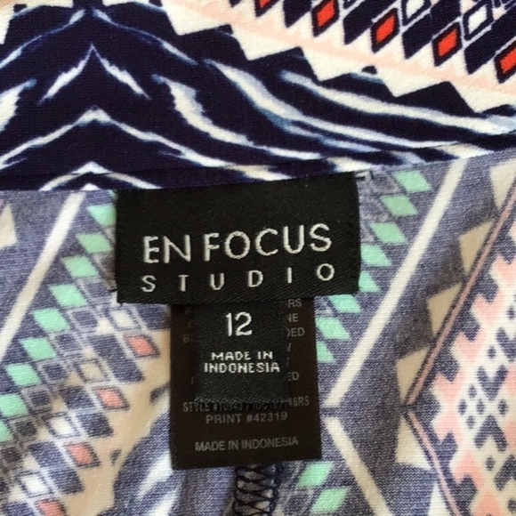 En Focus Studio Pattern Dress Size 12 Sleeveless - Picture 6 of 6